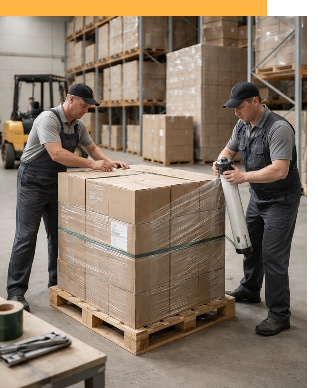 Упаковка и паллетирование грузов от 3544 руб: защита и крепление