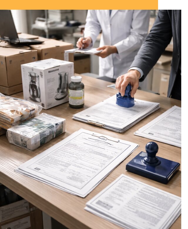 Сертификация импортных товаров от 12152 с таможенным сопровождением